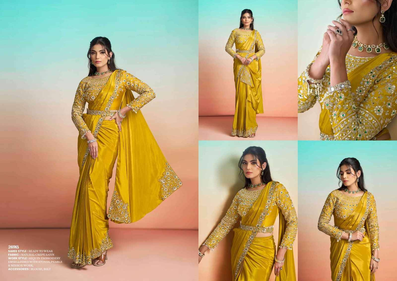 It Girl Edit By Mahotsav Creation 26906 To 26919 Series Indian Traditional Wear Collection Beautiful Stylish Fancy Colorful Party Wear & Occasional Wear Pure Silk Sarees At Wholesale Price